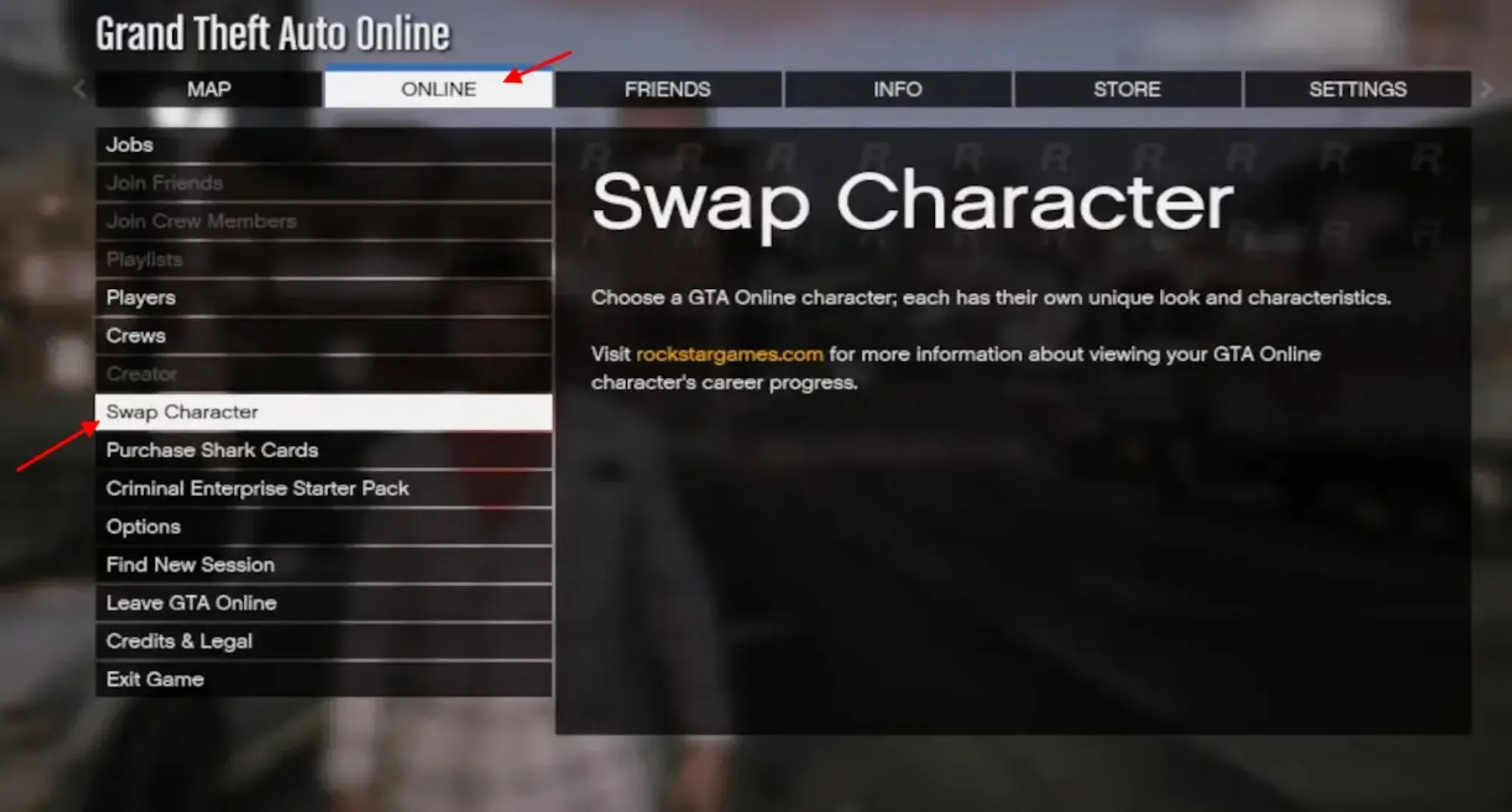 How to Switch Characters in GTA Online